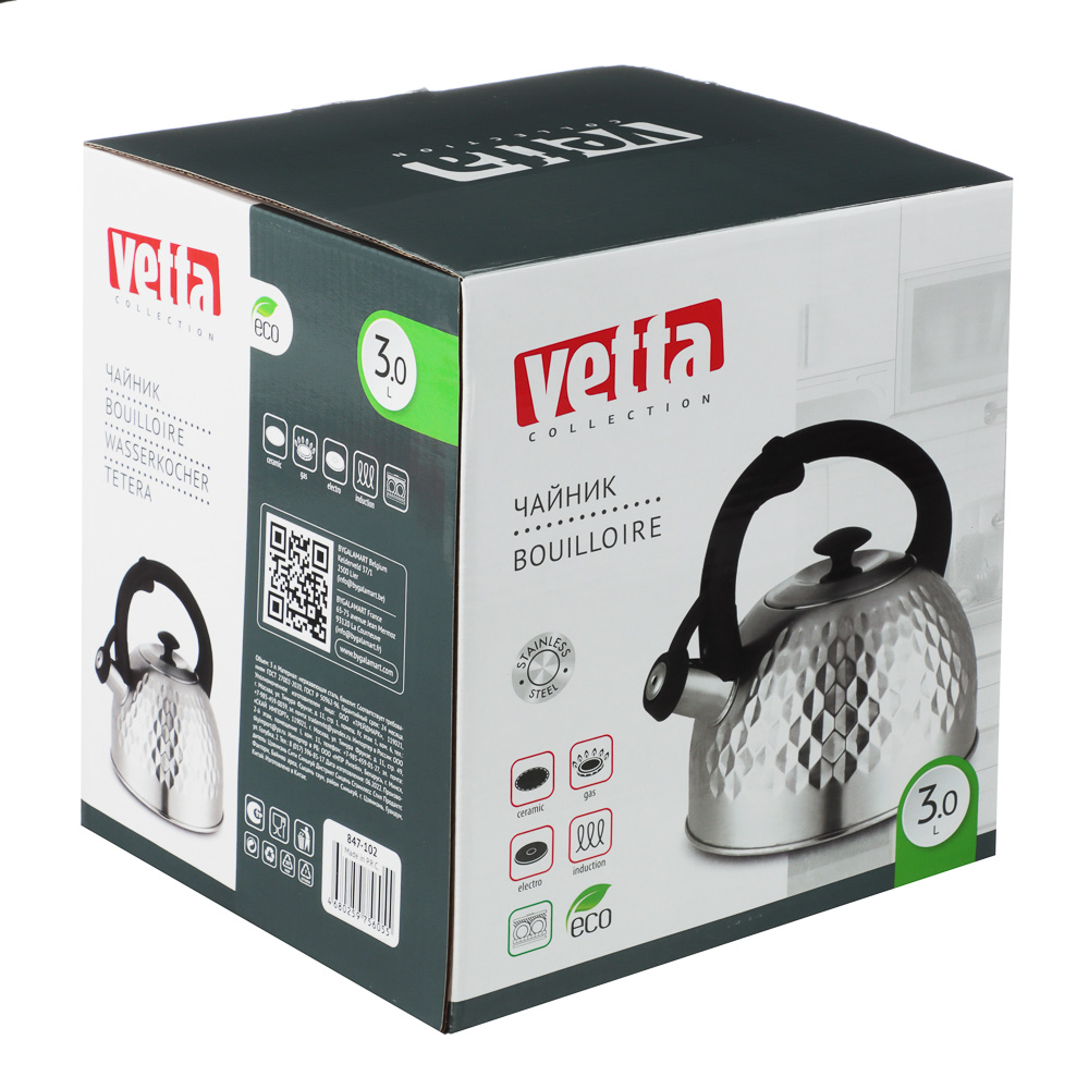 VETTA Чайник стальной 3.0л "Санлис", индукция - #5