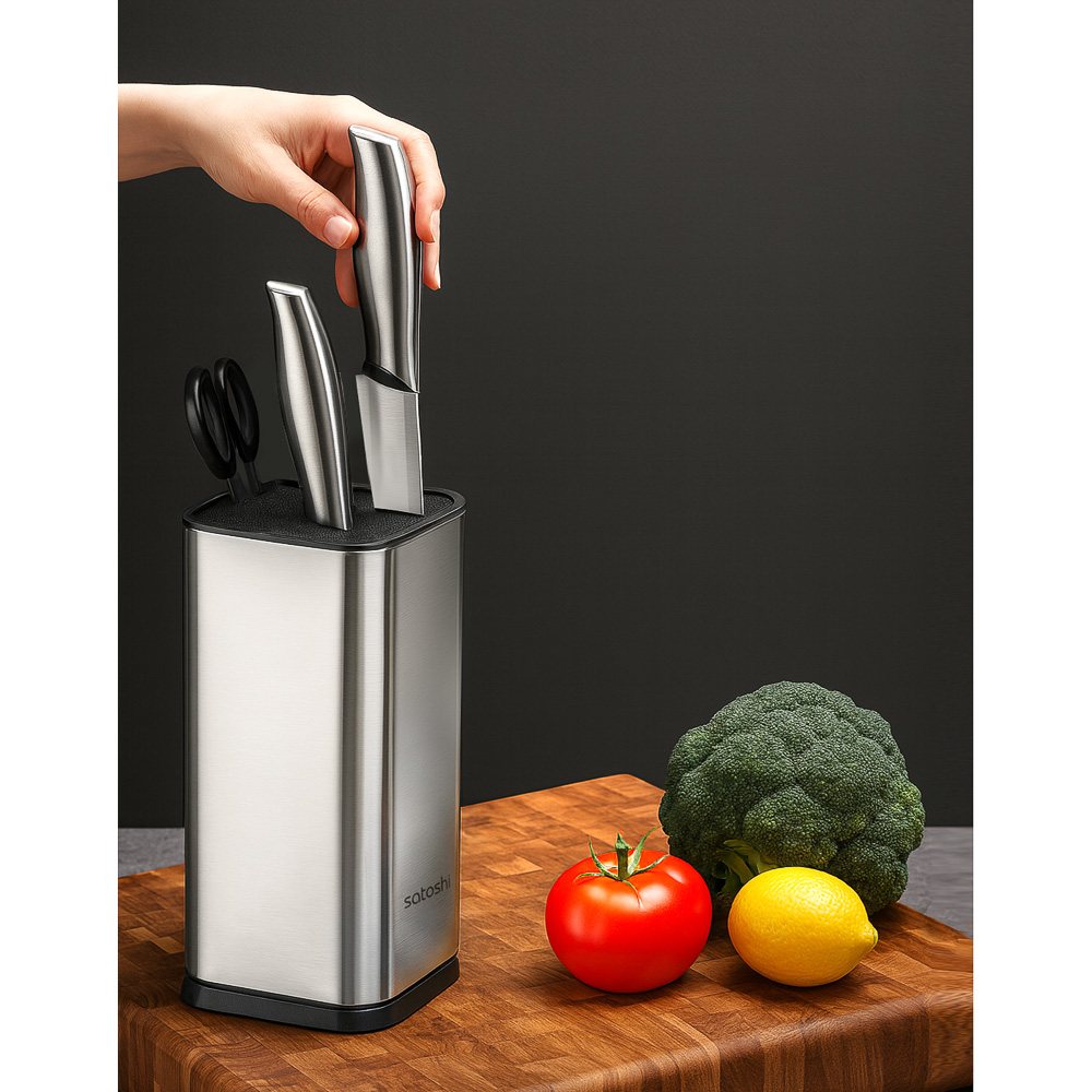 SATOSHI Комман Подставка для ножей 10х23см, полипропиленовые разделители - #7