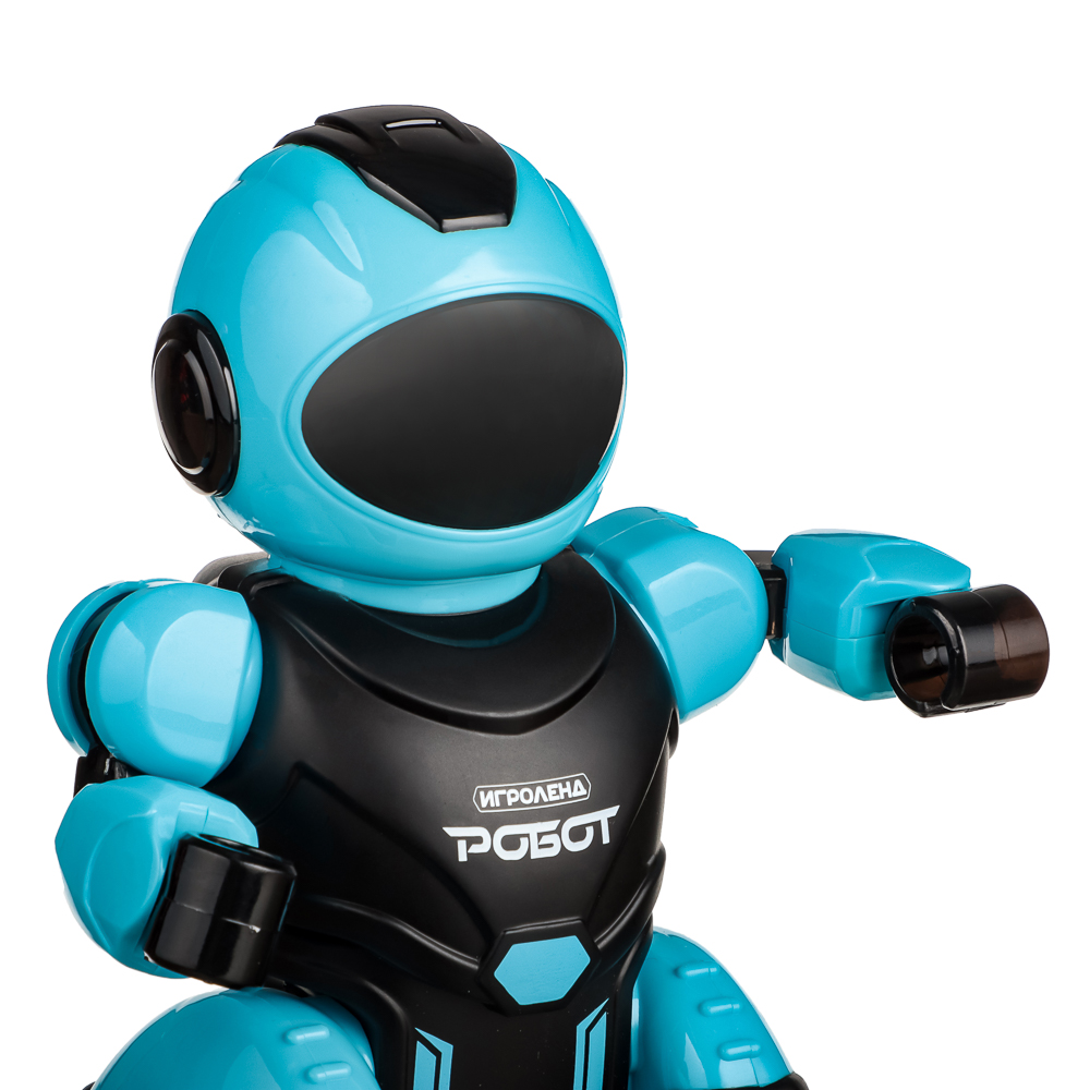 ИГРОЛЕНД Игрушка в виде робота "Минибот", свет, звук, движение, ABS, ЗУ, АКБ, 2хААА, 26,2х19,3х7,9см - #7
