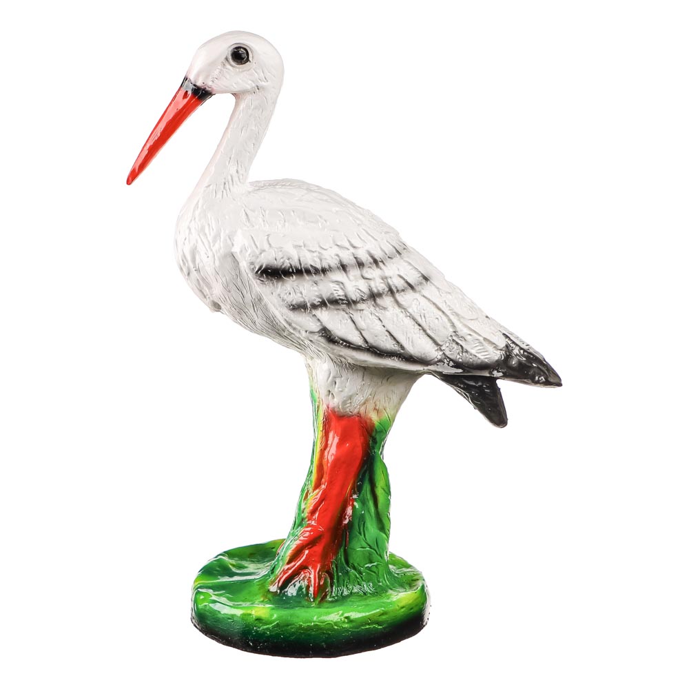 Фигура садовая Аист малый 39x30см, гипс - #2