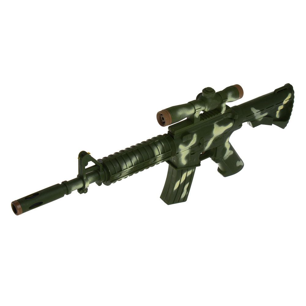 ИГРОЛЕНД Автомат, стреляет мягкими пулями, PP, EVA, картон, 20х52см, 2 дизайна - #5