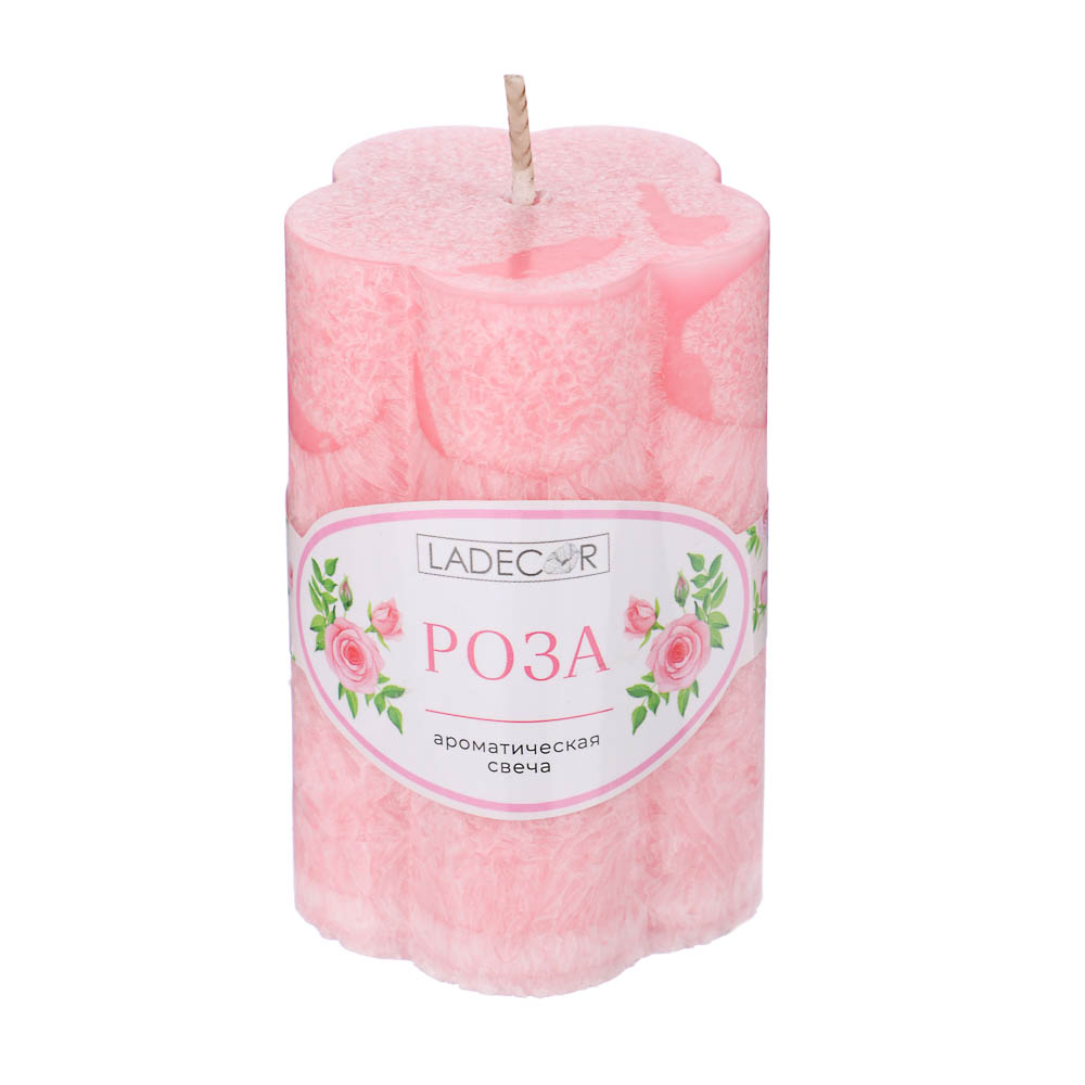 LADECOR Свеча столбик в форме цветка, парафин, 5x7,5 см, 6 цветов - #2