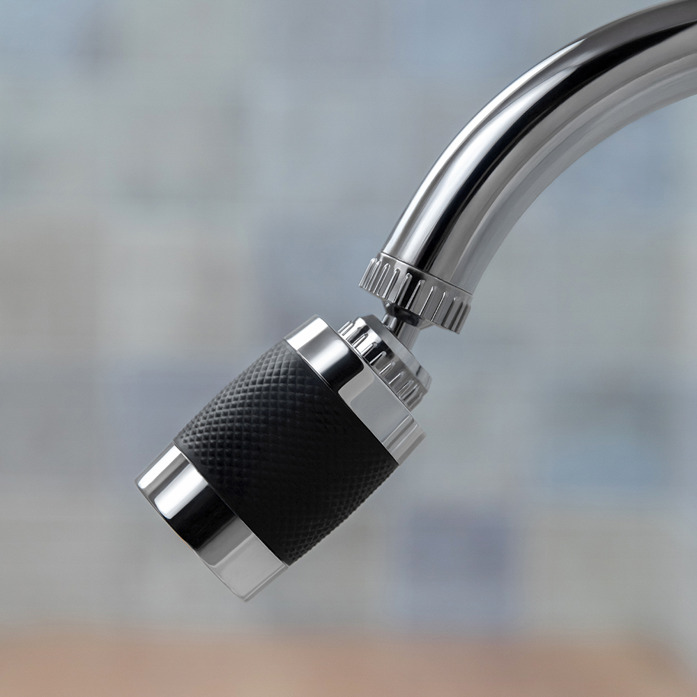 Аэратор-насадка для смесителя с фильтром, 2 режима, хром/черный - #11