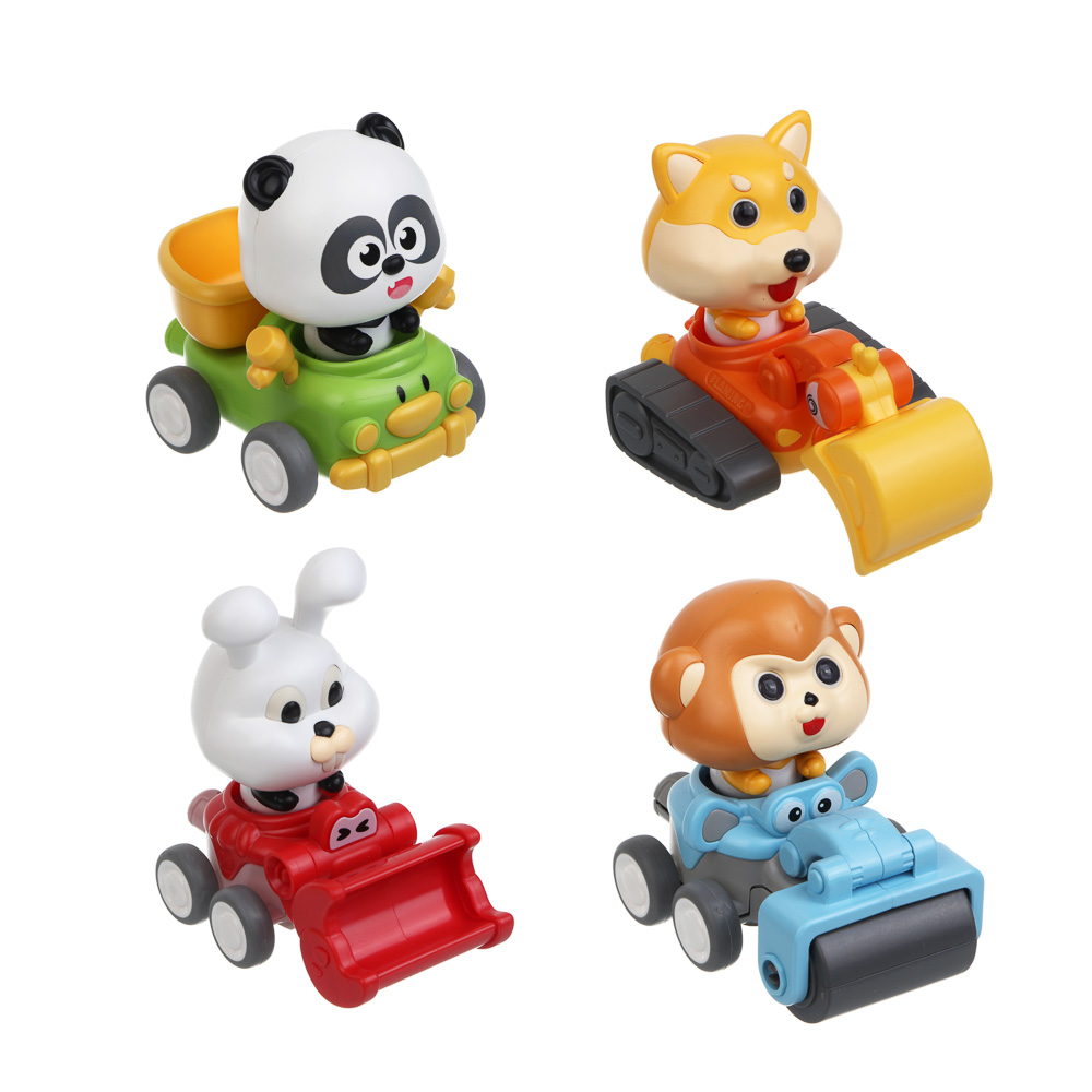 Игрушка для малышей в виде животных ИГРОЛЕНД  "Зверятки", ABS, 11,5х9х9,5см, 4 дизайна - #2