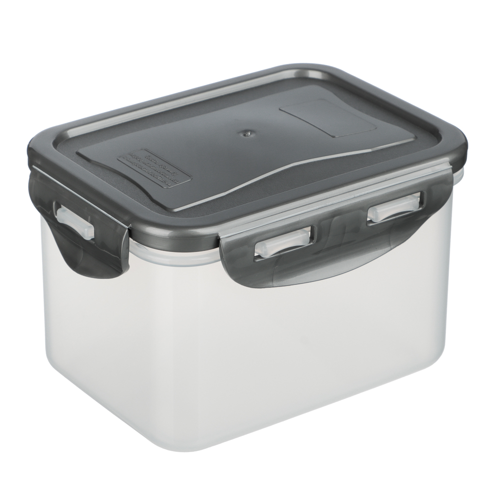 Контейнер герметичный для СВЧ с защелками, 0,63л, 130х100х85мм, пластик - #1