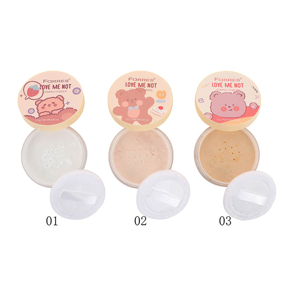 Пудра рассыпчатая матирующая HD-эффект "Love Me Not" тм Farres 13 г - #1