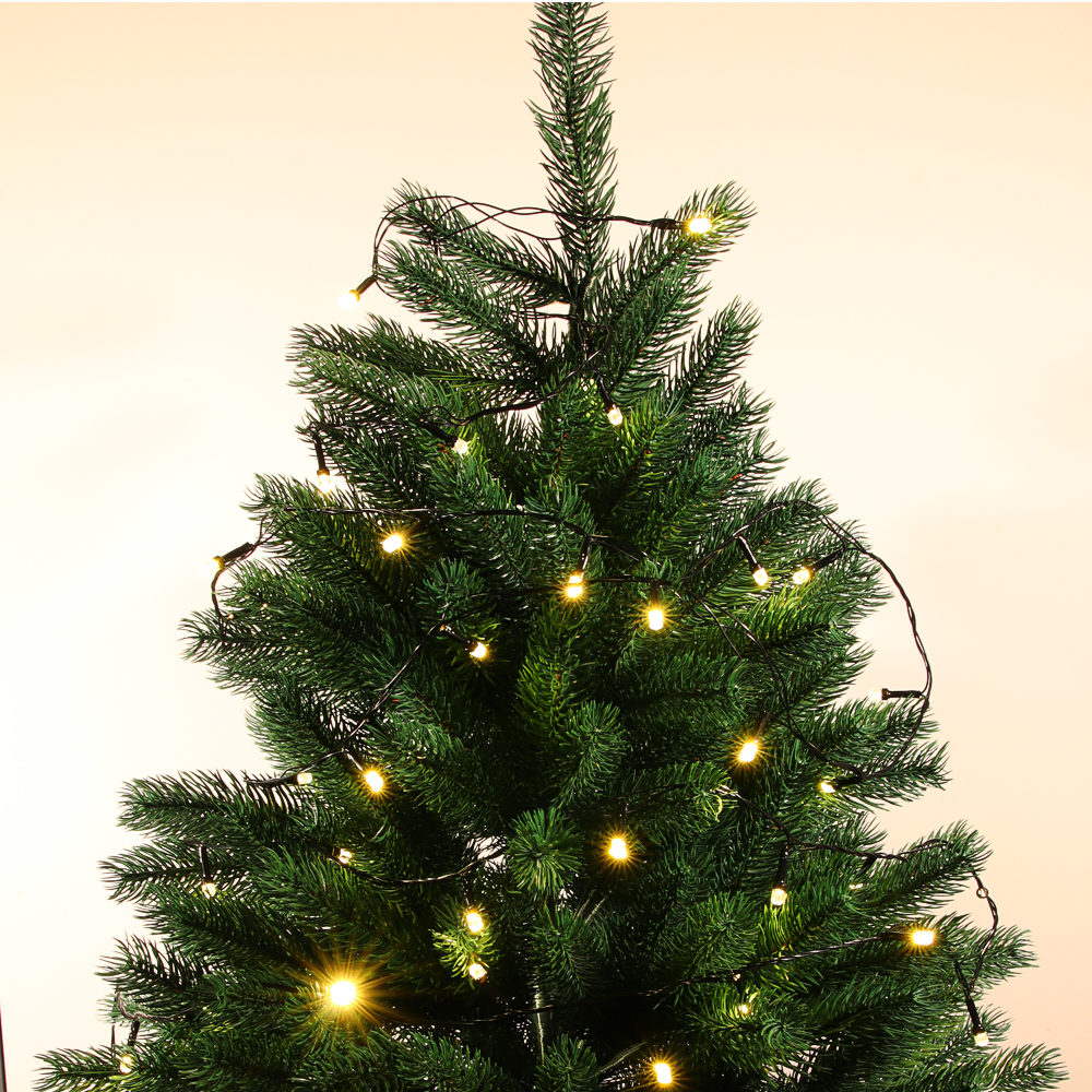 СНОУ БУМ Гирлянда эл. вьюн 20м, 200LED, шампань, 8 режимов, ПВХ черный, 220В - #10