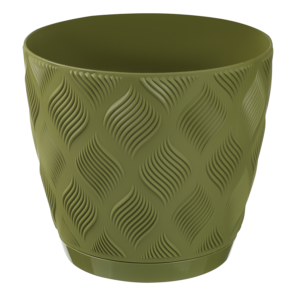 Горшок для цветов с поддоном "Мираж" 3,7л, d19,5см, цв. папоротник - #1