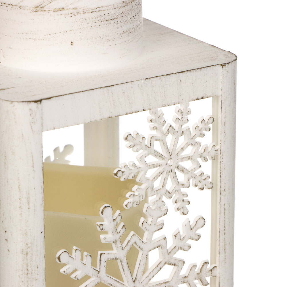 Светильник декоративный LED в виде фонаря тм СНОУ БУМ, 10x10x17 см, ABS, PP, стекло, 3xAAA, арт.1 - #3