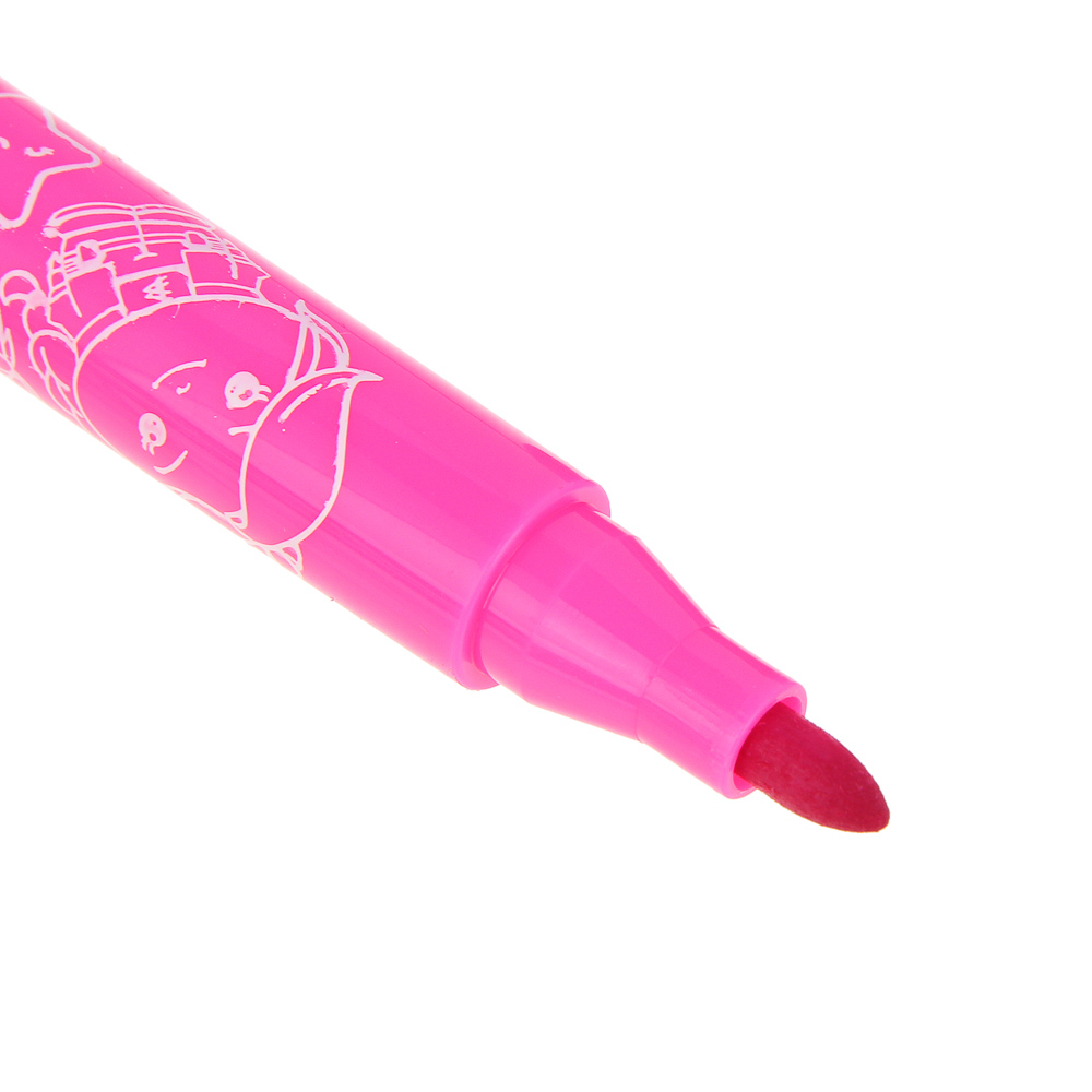 BY Русские Супергерои Фломастеры 12 цветов "Каваи", утолщенные, 10,4см., в пласт. боксе с ручкой - #7