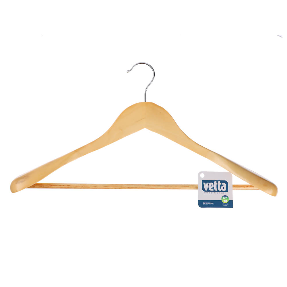 Вешалка для одежды Vetta деревянная, с широкими плечами, 45 см - #3
