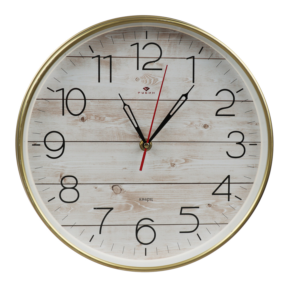 Часы настенные круг d29см, корпус золотой "Эко", 2940-005 - #1
