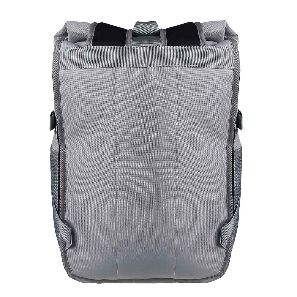 Рюкзак-торба 45x29x16см, 2 отд.на застежках, 2 карм., перед.,бок.утяжки, голограф.вставки, ПЭ, серый - #4
