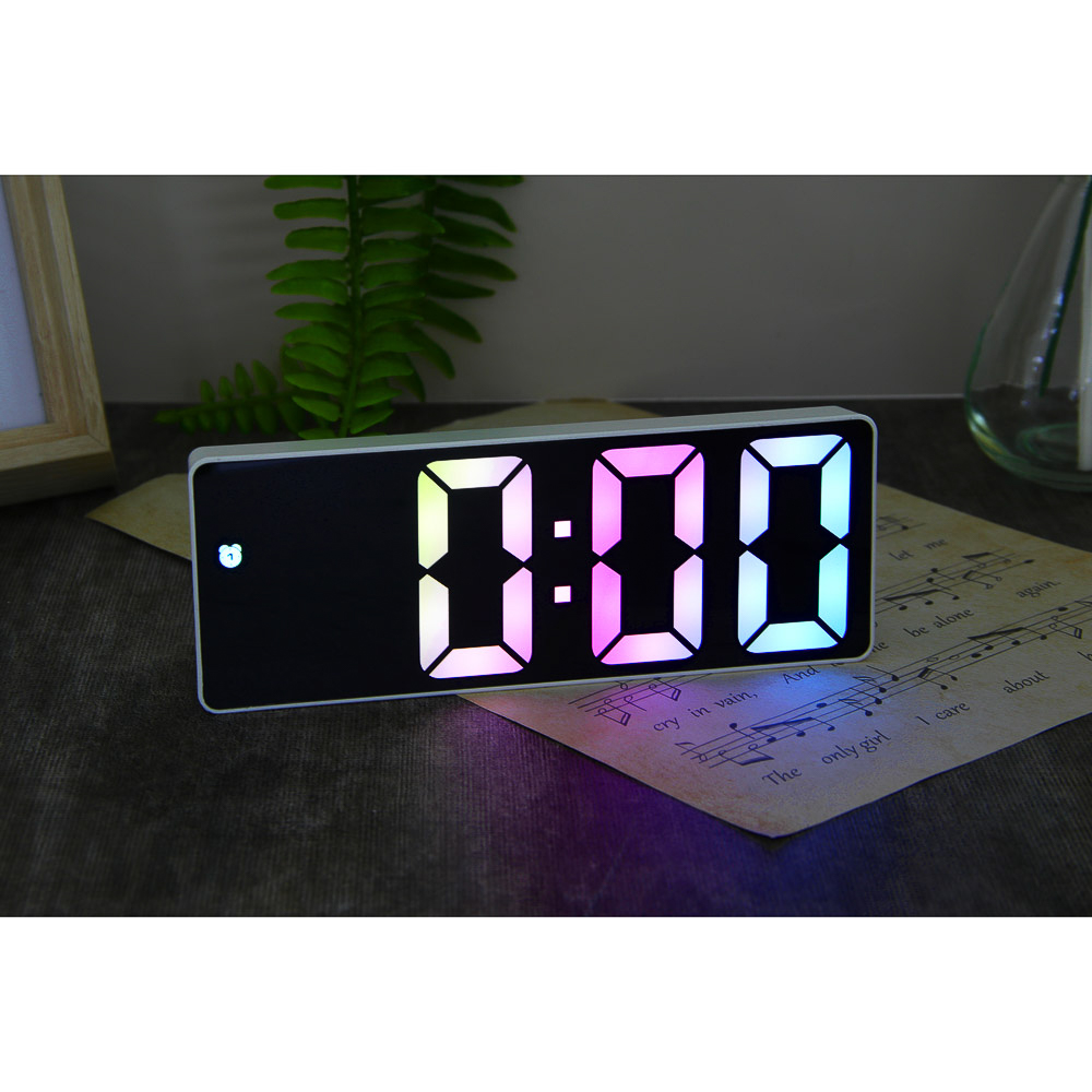 LADECOR CHRONO Будильник электронный, 16x6x2 см, АВС пластик, 3xAАA, оправа цвет белый - #6