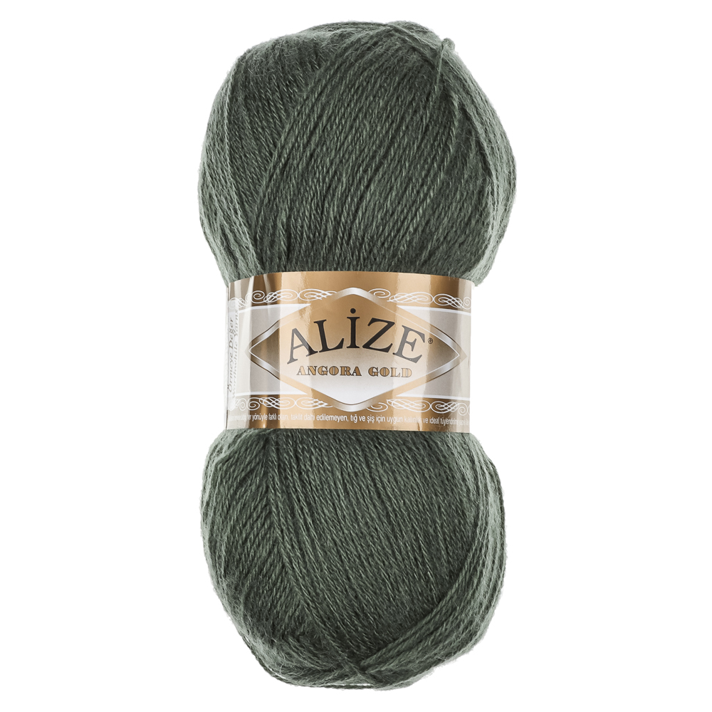 Пряжа Angora gold/Ализе 100г/550м 10 % мохер 10 % шерсть 80 % акрил (180-зелёный миндаль) - #1