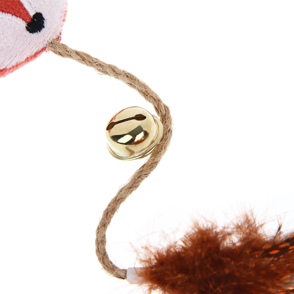 Игрушка для кошек тм VETTA, лисичка с пером, п/э, 25см - #4