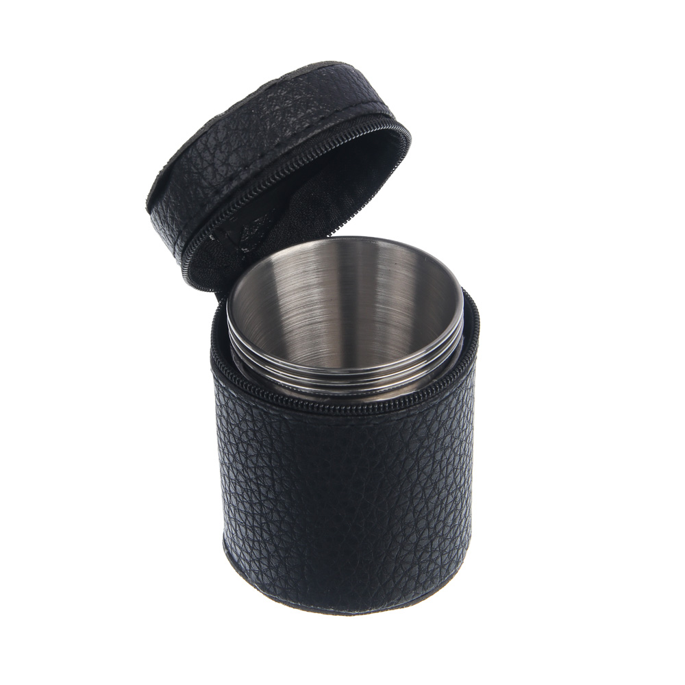 Набор стаканов тм BY Русские Супергерои,  4шт, металл, 70мл, в чехле - #6