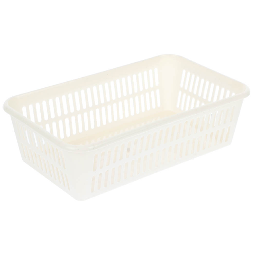 Корзинка универсальная 2л, 250х150х72мм, белый, серый, пластик - #6