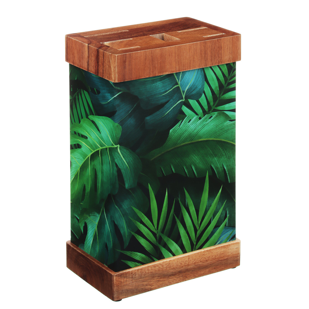 SATOSHI Подставка для ножей Пальмы, картон, дерево - #1