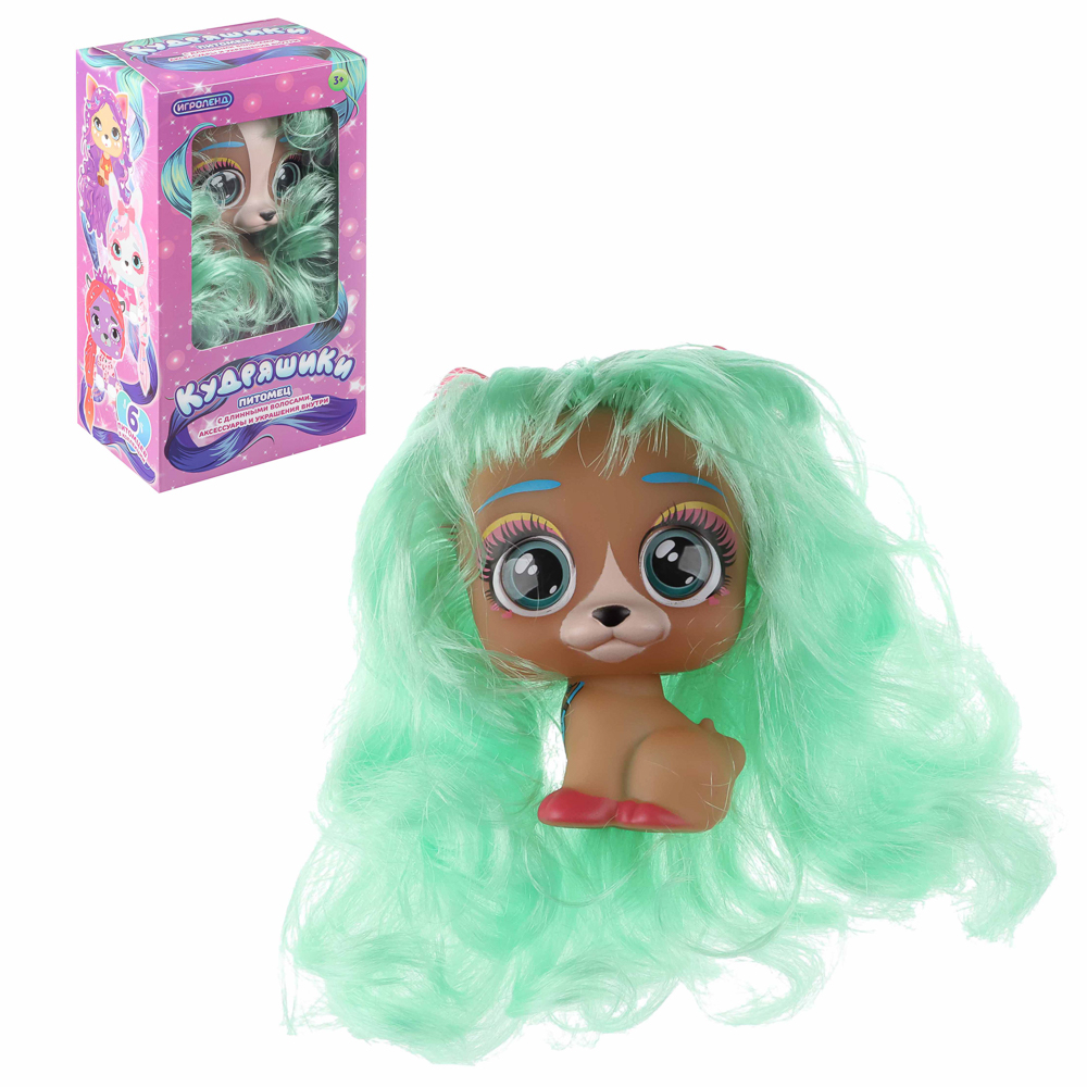ИГРОЛЕНД Питомец с аксессуаром "Кудряшики", ПВХ, 17,6х7,3х10см, 8 дизайнов - #2
