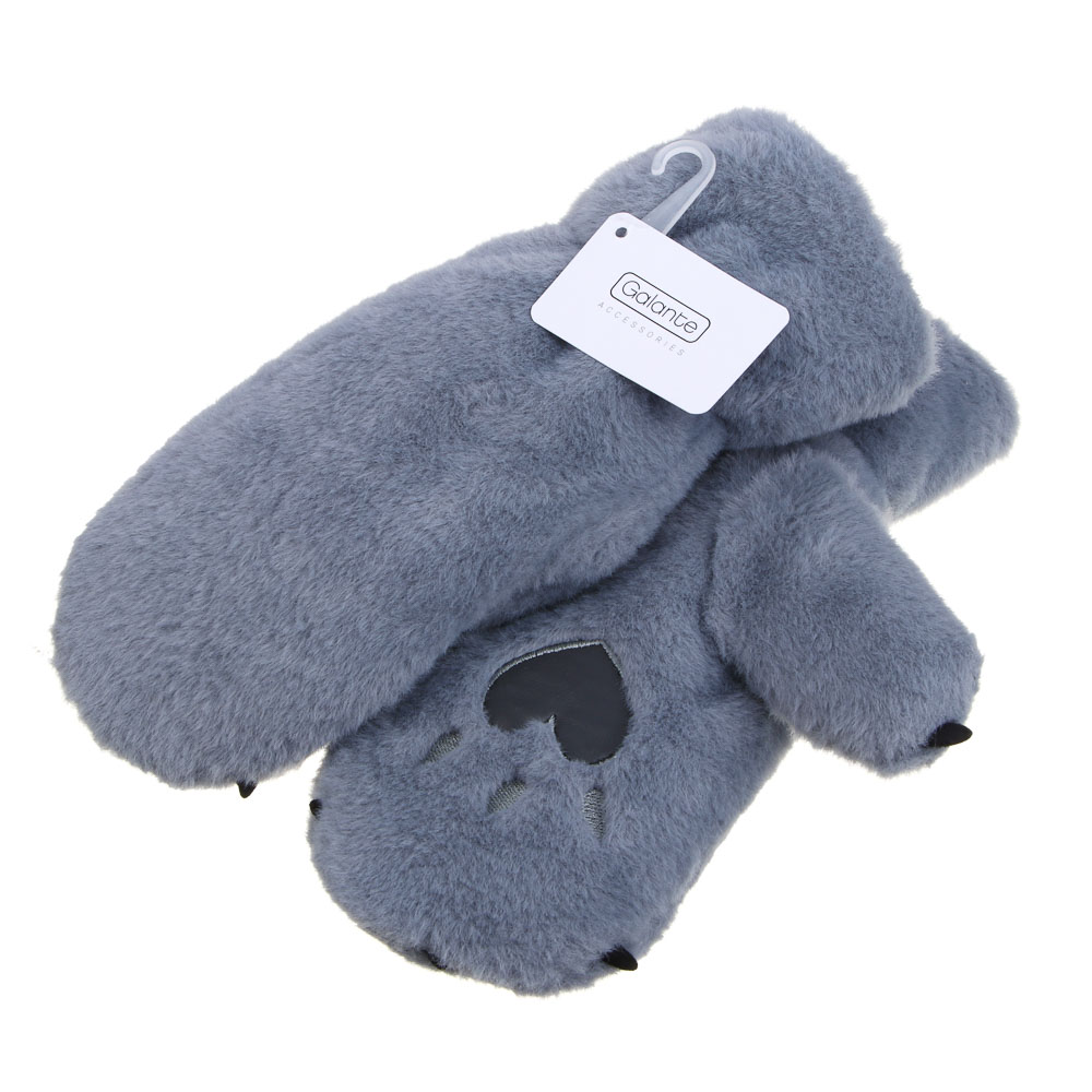 GALANTE Рукавицы женские из эко меха на веревке в виде лапок, р. 18-20, 2 цвета, СЗПВ24-35 - #6