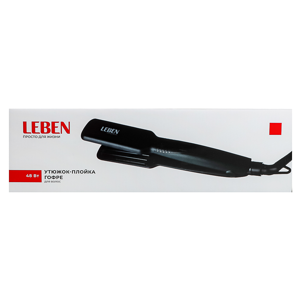 LEBEN Утюжок-плойка гофре для волос, керамическое покрытие - #7