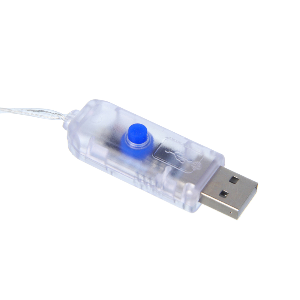 СНОУ БУМ Гирлянда эл. занавес нить росы 3х3м, 300 LED, 10 нитей, шампань, 8 реж, USB, пульт - #6