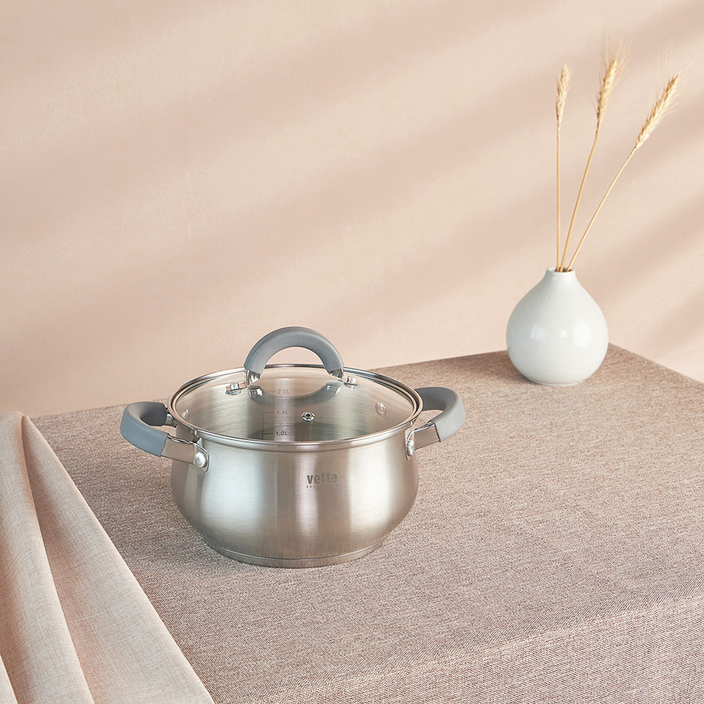 VETTA Вена Кастрюля 18х10,5см. 2,6л. со стекл. крышкой, индукция - #8