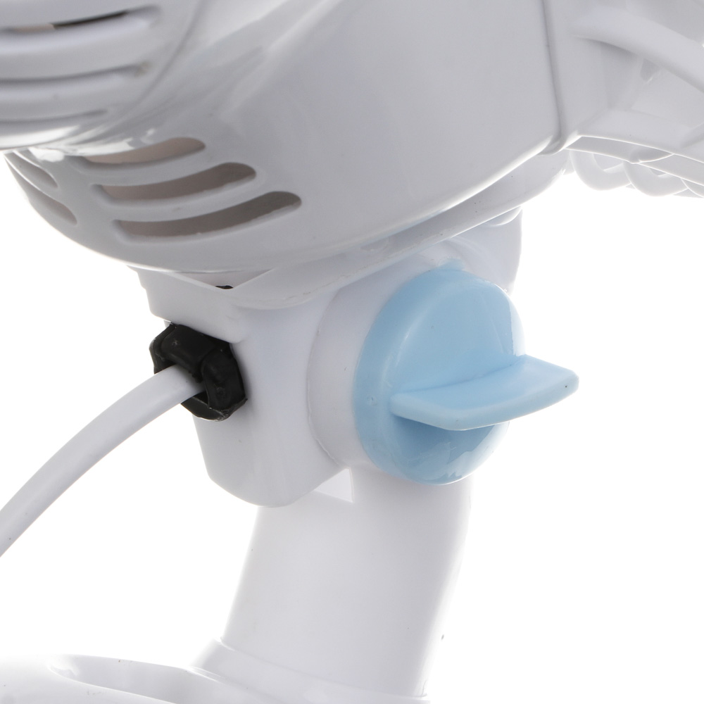 Вентилятор настольный на прищепке тм LEBEN 20Вт, диаметр 23см, 220в, белый - #10