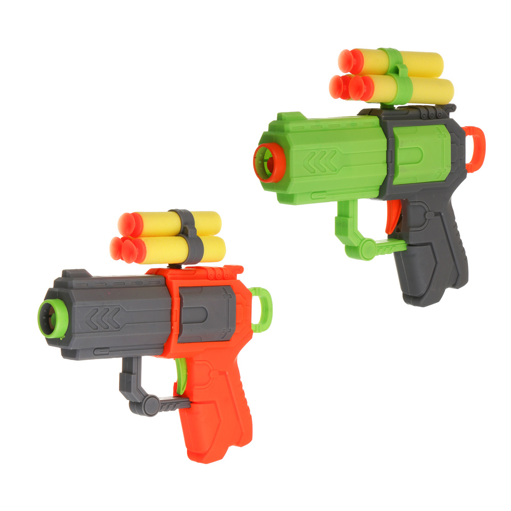 ИГРОЛЕНД Бластер с шариками и мягкими пулями, PP, 15х3,5х26 см, 2 диз - #2