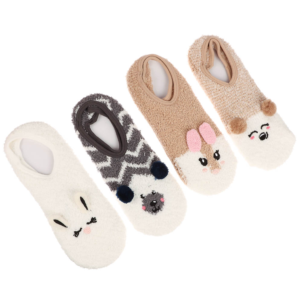 GALANTE Носки-антизаносы с декором, р.23-25, 100% полиэстер, разноцветные - #3