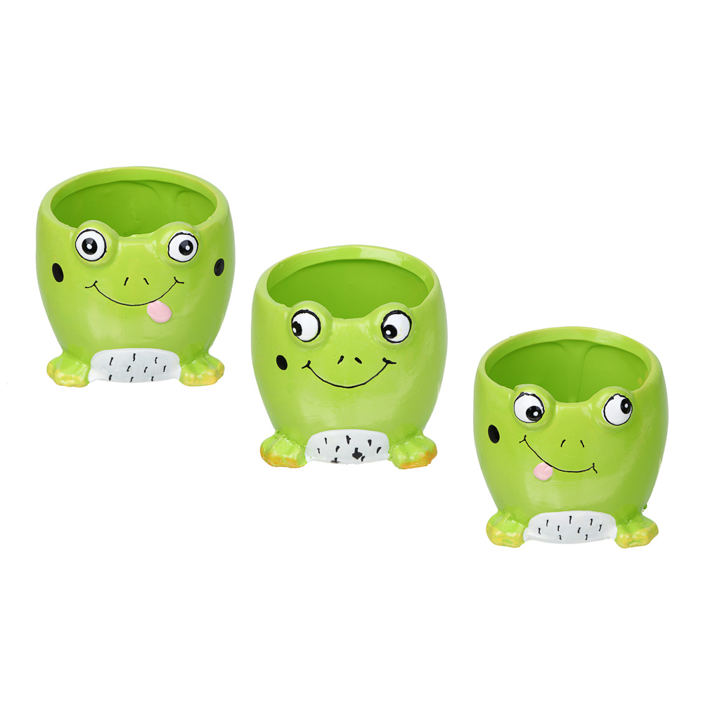 INBLOOM Кашпо Лягушонок 7х7см, керамика - #1
