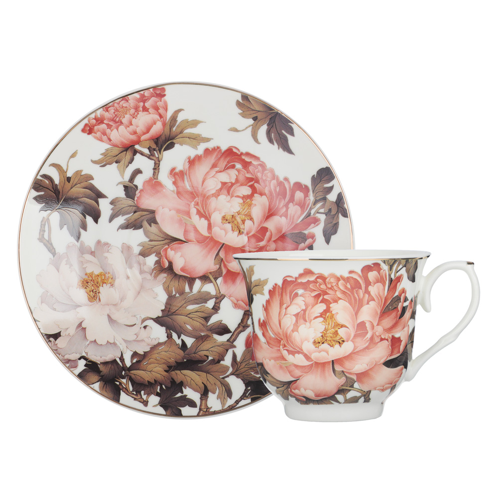 Набор чайный 2 пр., 225мл, MILLIMI, Пионы, фарфор - #4