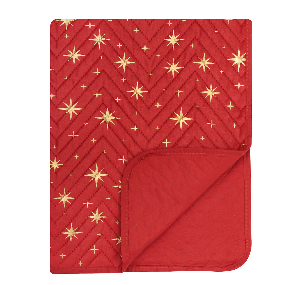 PROVANCE Щелкунчик Покрывало велюр, звезды, 200х220см, 100% полиэстер, 2 дизайна - #1