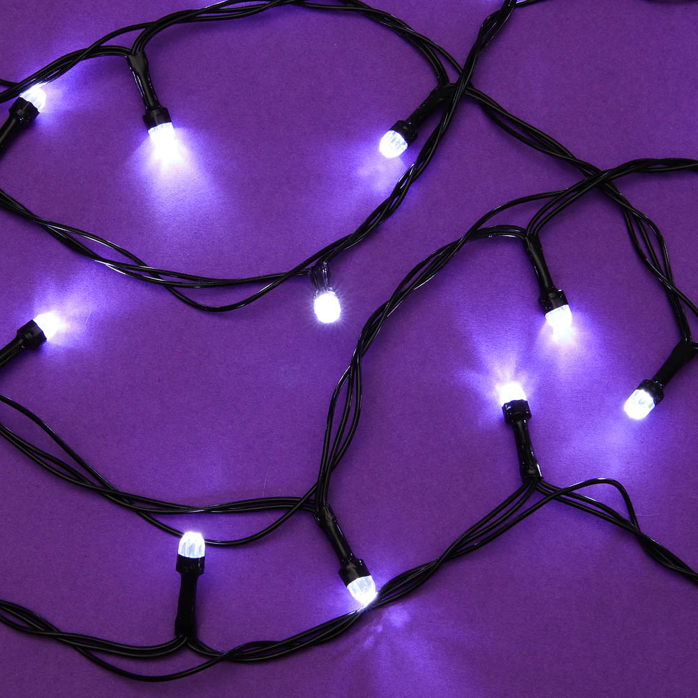 СНОУ БУМ Гирлянда эл. вьюн 20м, 200LED, "Алмазная" насадка, белый, 8 режимов, ПВХ черный, 220В - #1