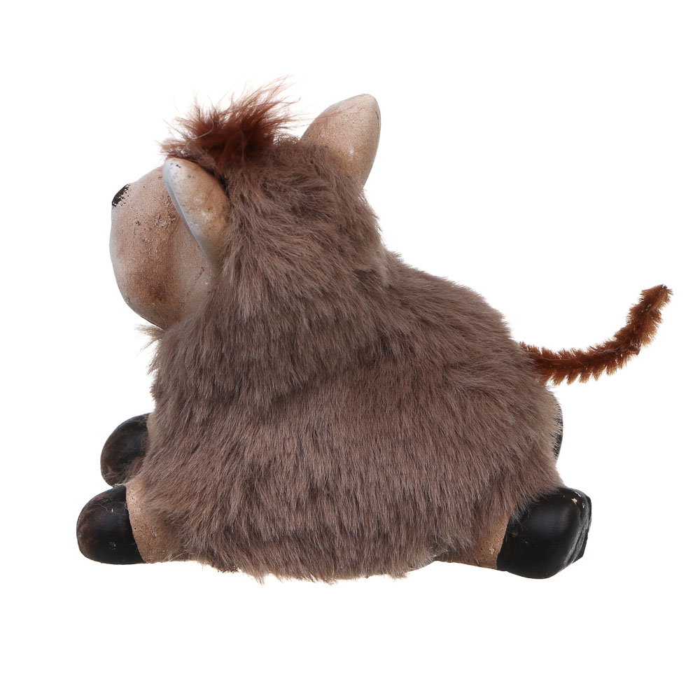 СНОУ БУМ Фигурка лошади 9.3x5.8x8.3 см, керамика, искусственный мех - #5