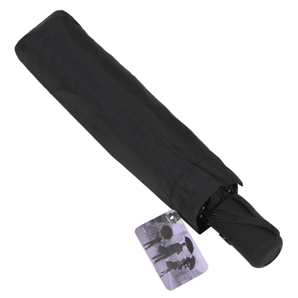 Зонт мужской полуавтоматический, черный - #5