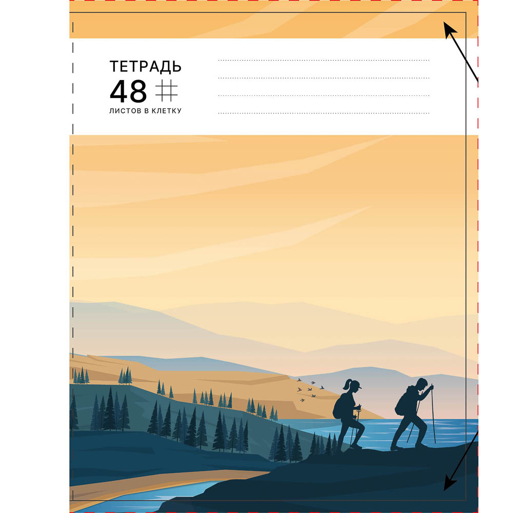 Тетрадь 48л. СlipStudio А5, в клетку, БЕЛЫЕ ЛИСТЫ, обложка картон 190 гр/м2, скрепка, 5 диз. - #2