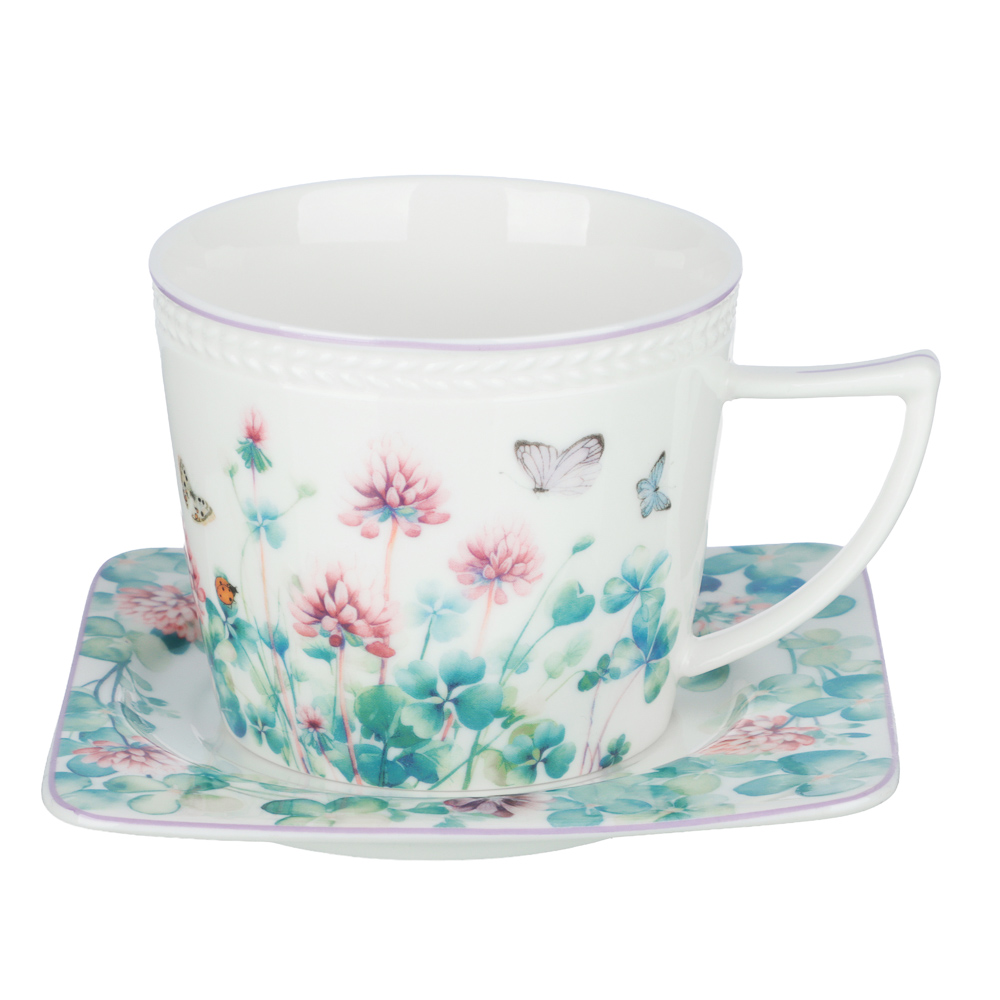 Набор чайный 2 пр., 250мл, MILLIMI, Клевер, фарфор - #1