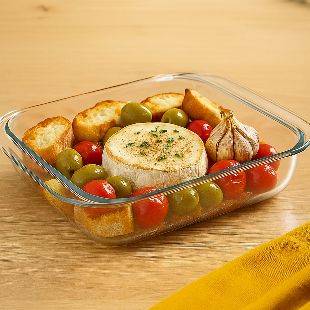 SATOSHI Форма для запекания жаропрочная квадратная, с ручками, стекло, 21,3x18,9x5см, 1,1л - #7