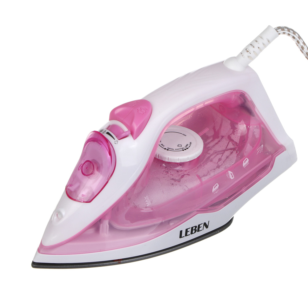 LEBEN Утюг с отпаривателем 1800 Вт, тефлон - #1