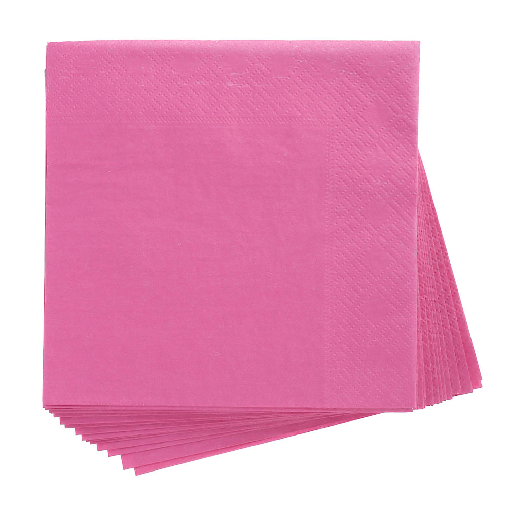 Салфетки бумажные Лилия Желтый/Розовый, 33х33см, 2 слоя, 20л - #2