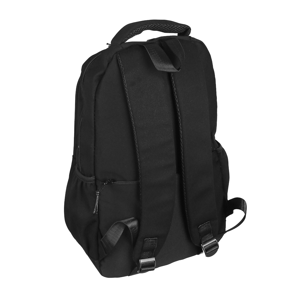Рюкзак подростковый 45x30x17см, 2 отд., 3 карм., пластиковая нашивка, ПЭ, черный - #3