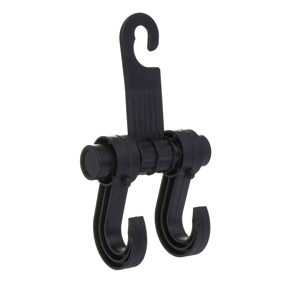 РОКОТ Вешалка-крючок на подголовник, два крючка, чёрный, 769045 - #1
