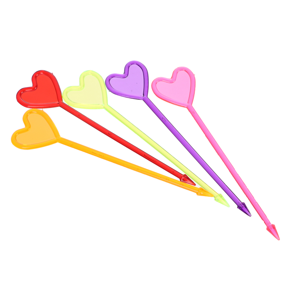 Пика для канапе 8 см (30 шт./уп.) Сердце пластик - #2