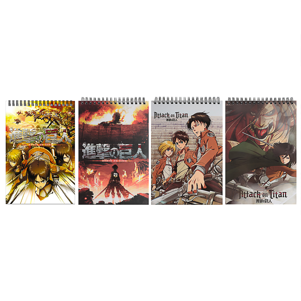 Атака Титанов. Творческий блокнот cо стикерами A5, 14,5x7x21,5см - #1