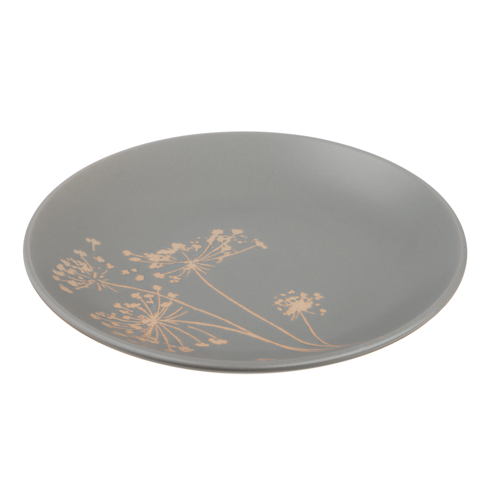 Набор посуды 12 пр. тм MILLIMI (тар19,5см*4, 20см*2, салатн14см*2, кружка340мл*4) керамика,сер.,бел. - #3