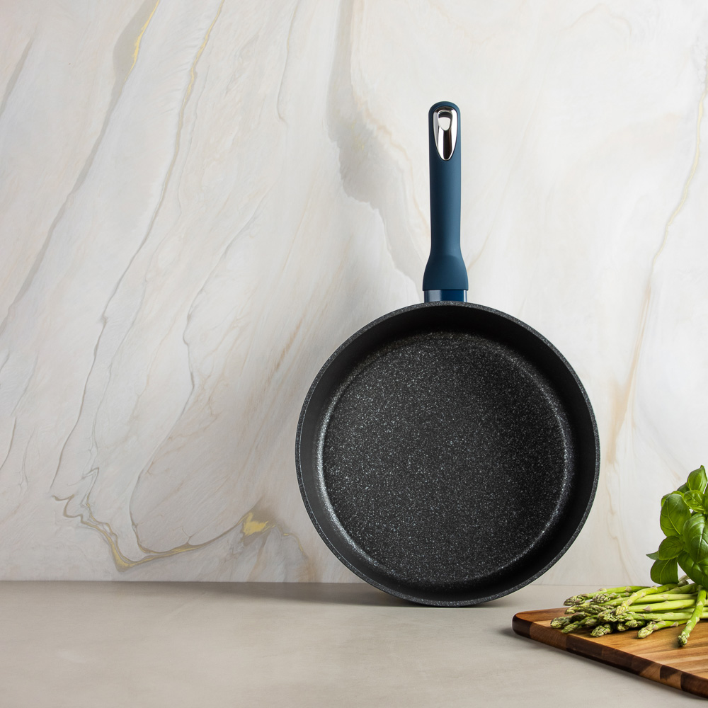 SATOSHI Ривьера Сковорода литая глубокая d28см, антипригарное покрытие мрамор, индукция - #10