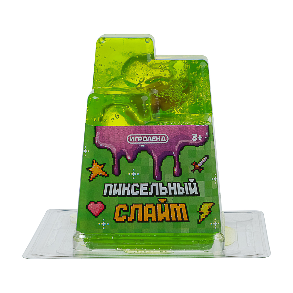 ИГРОЛЕНД Игрушка для детей из полимерных пластичных масс, "Пиксельный Слайм" 150 мл, с фиг., 4 диз. - #4