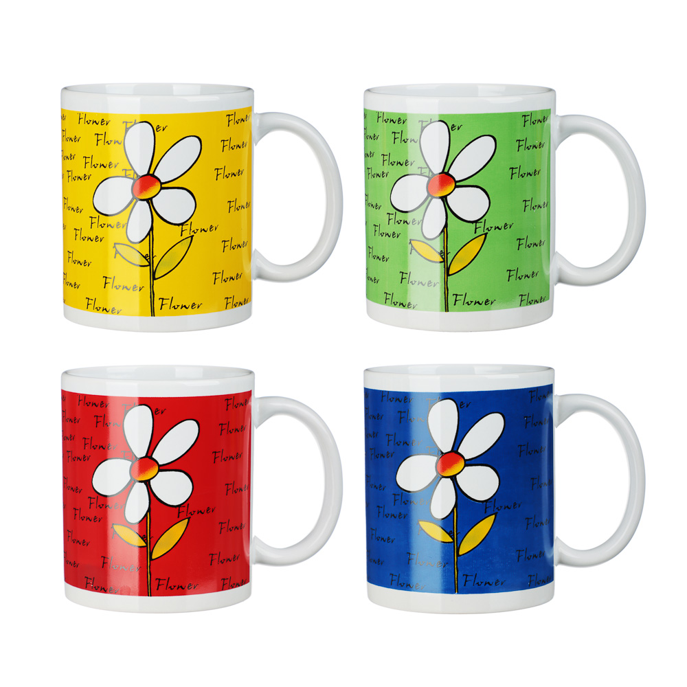 MILLIMI Кружка Цветок, 320мл, фарфор, 4 дизайна - #1